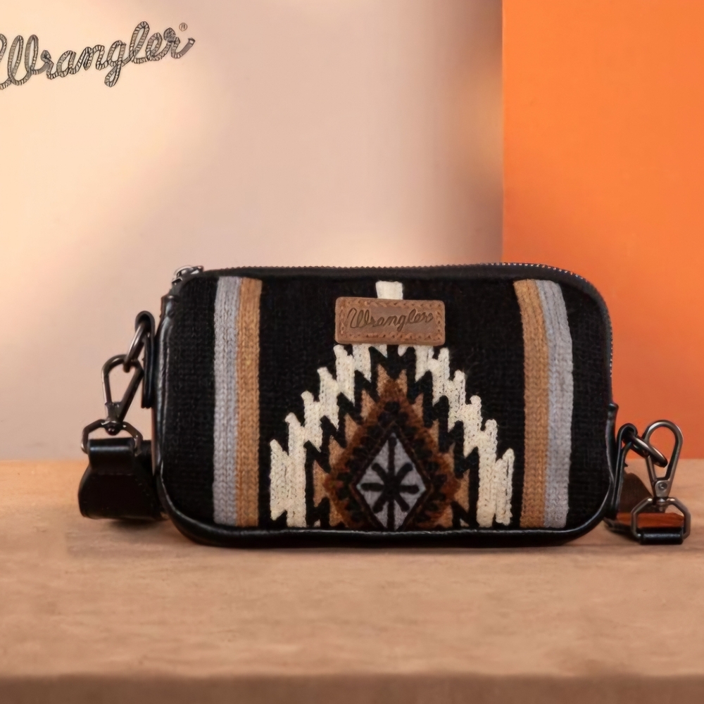 Wrangler Southwestern Knitted Mini aztec Crossbody/Wallet